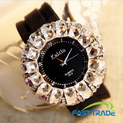 Luxury Women Watch New Style Ladies Diamond Fashion Watches Silicone Strap Bracelet Wristwatch Colo On Luulla